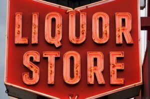 Liquor store sign